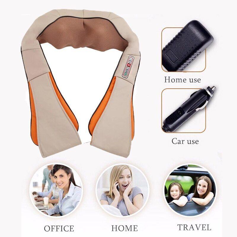 Neck and Shoulder Massager With Heat - Kneading Neck Massager Shoulder Back & Body Massage Deep Tissue Health & Beauty - Tophatter Daily Deals