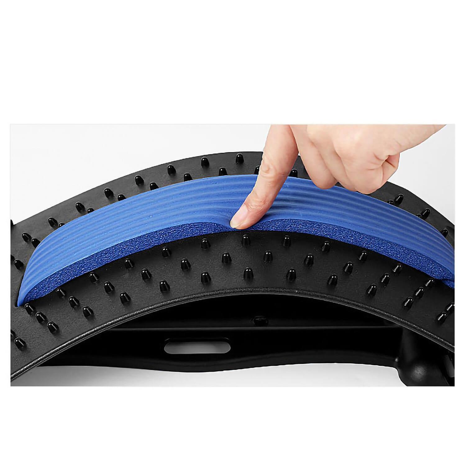 Back Stretcher Posture Corrector - Back Pain & Tension Relief Lower Lumbar Massage Blue Health & Beauty - Tophatter Daily Deals