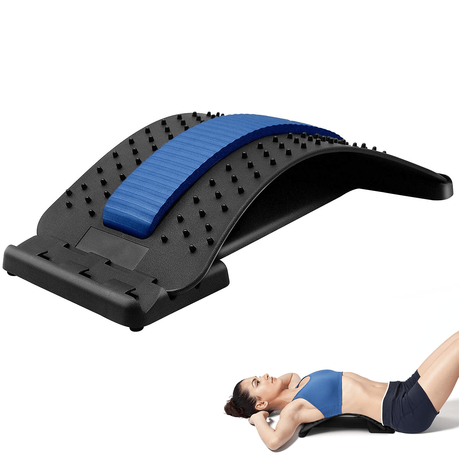 Back Stretcher Posture Corrector - Back Pain & Tension Relief Lower Lumbar Massage Health & Beauty - Tophatter Daily Deals