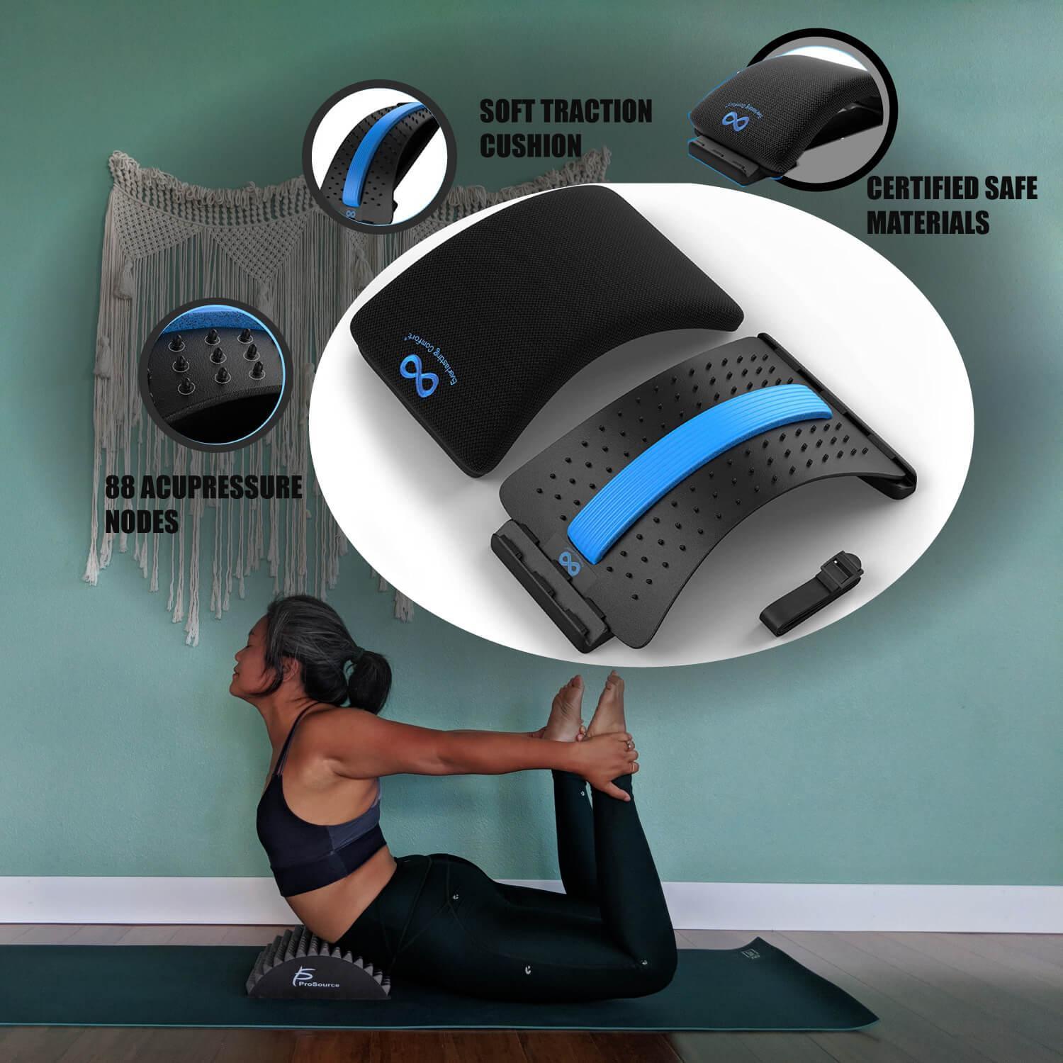 Back Stretcher Posture Corrector - Back Pain & Tension Relief Lower Lumbar Massage Health & Beauty - Tophatter Daily Deals