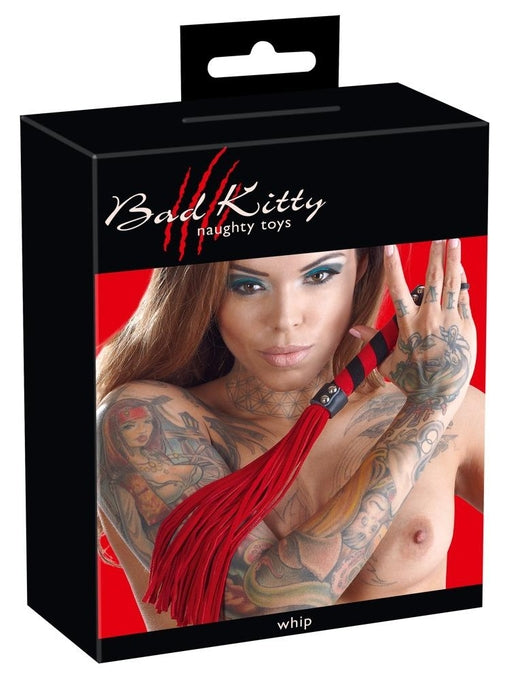 Bad Kitty Flogger Red Small 38 cm Soft Velour Textile Handle Whip > Bondage Gear > Whips & Floggers - Tophatter Daily Deals