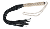 Bad Kitty Mini Whip Rhinestone Black 40 cm with Rhinestone Handle > Bondage Gear > Whips & Floggers - Tophatter Daily Deals