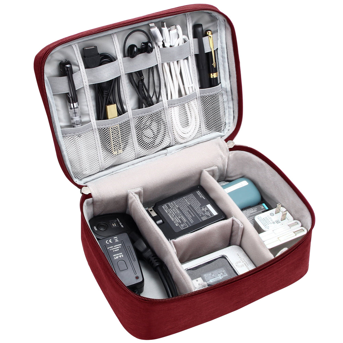 Travel Electronics and Cable Organizer Case Travel Organizer - Tophatter Daily Deals