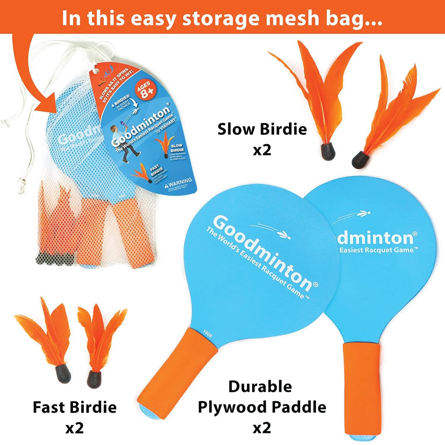 Goodminton Birdies - Goodminton Racquet The Easiest Goodminton Racquet Set for Kids and Grown-ups Sports - Tophatter Daily Deals