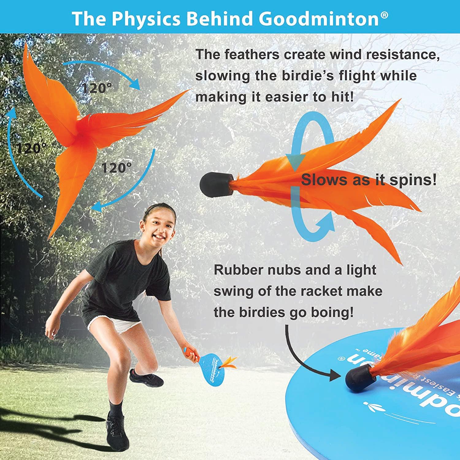 Goodminton Birdies - Goodminton Racquet The Easiest Goodminton Racquet Set for Kids and Grown-ups Birdies Sports - Tophatter Daily Deals