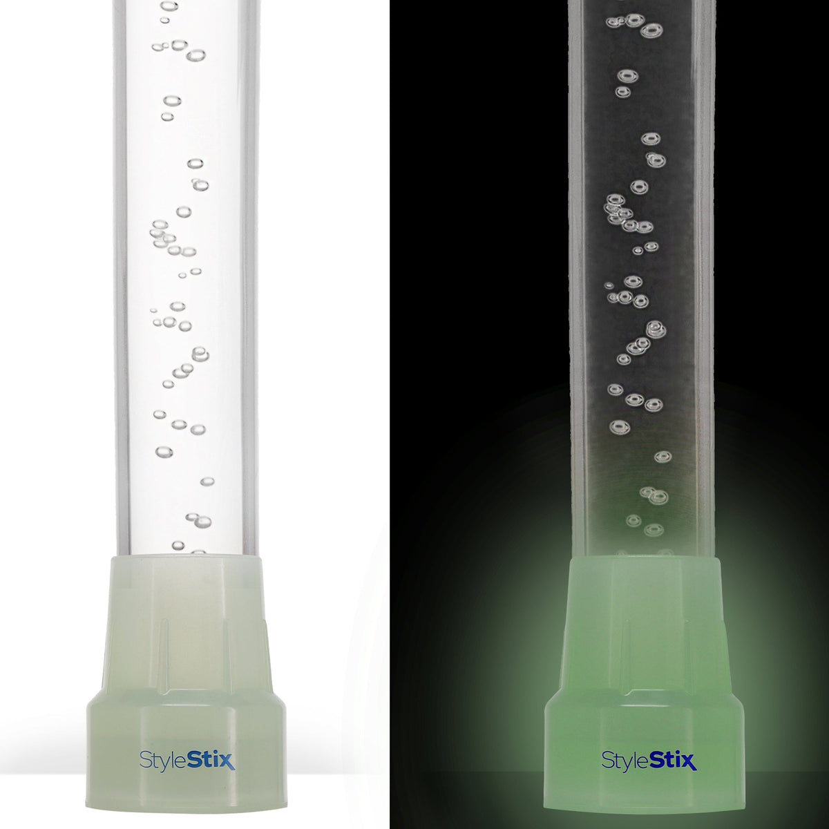 "Bubbles In Ice" - Exquisite Bubblé Elegance: A Translucent Crystal Shaft With Captivating Bubbles Clear Lucite Walking Canes - Tophatter Daily Deals