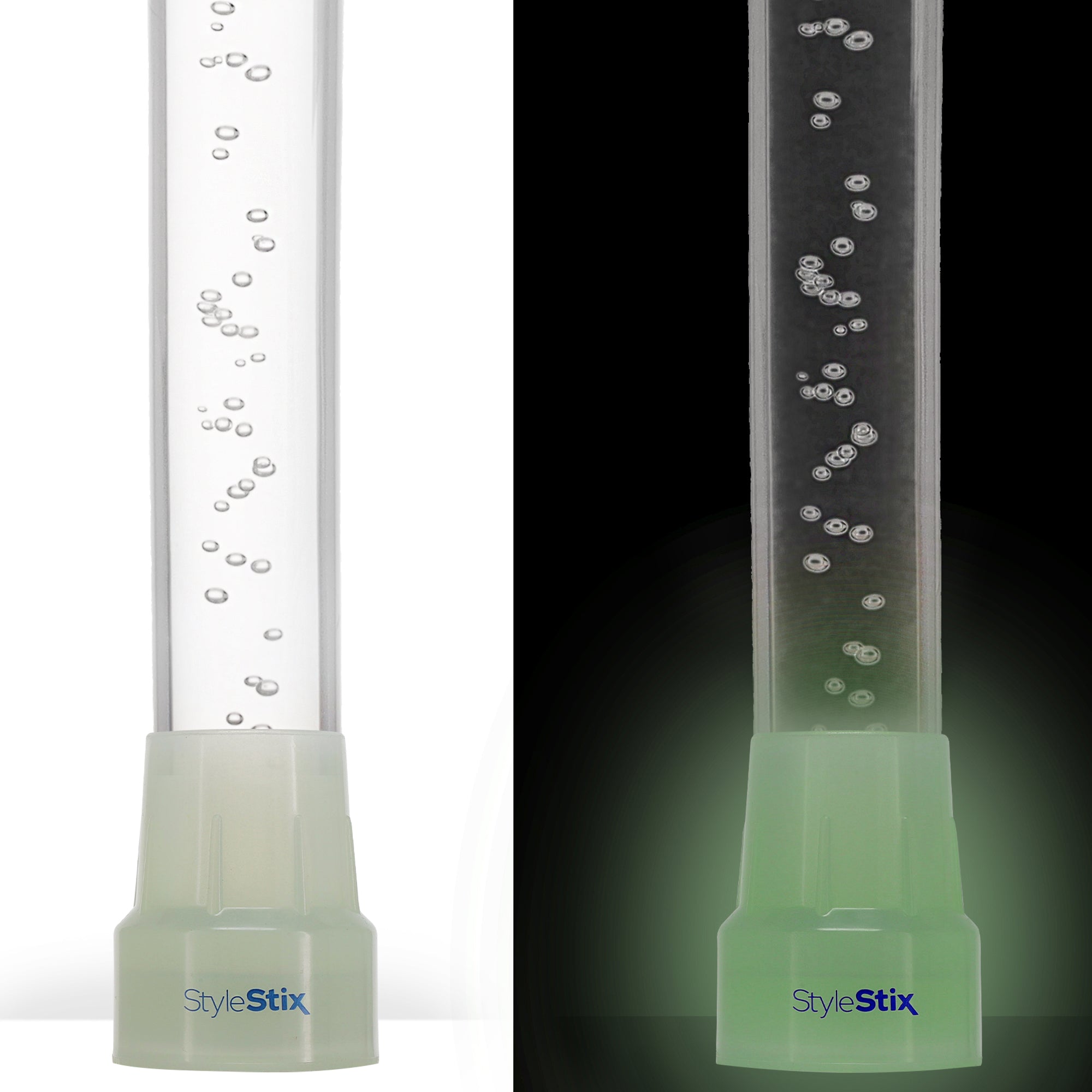 "Bubbles In Ice" - Exquisite Bubblé Elegance: A Translucent Crystal Shaft With Captivating Bubbles Clear Lucite Walking Canes - Tophatter Daily Deals