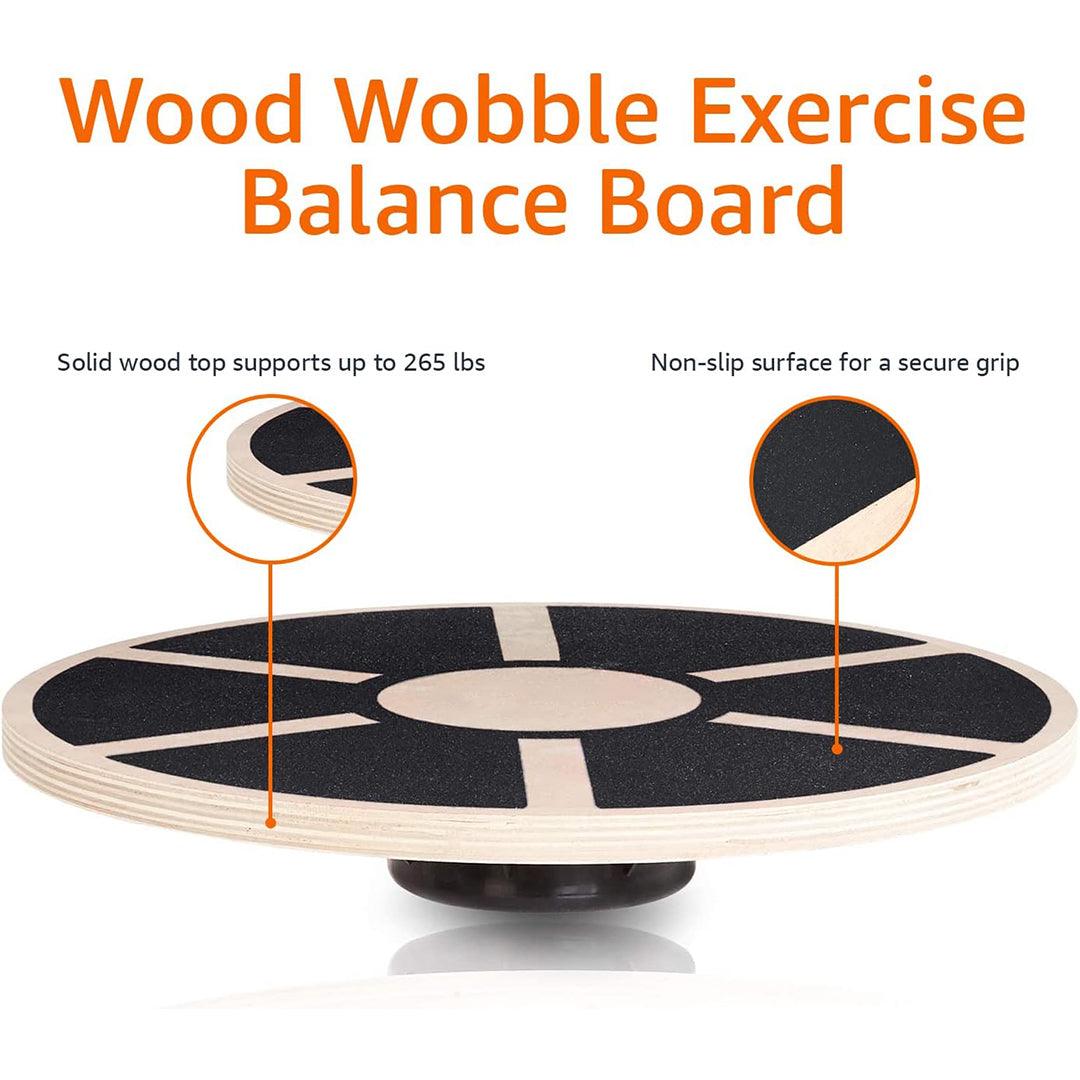 Wobble Board UK - Sports Wooden Wobble Board, Balance Training, Exercise, Rehabilitation, Yoga Exercise & Fitness - Tophatter Daily Deals