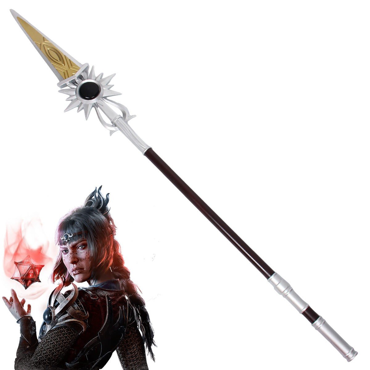 Baldur's Gate III Baldur s Gate 3 BG3 Shadowheart Spear of the Night Cosplay Weapon Prop Prop - Tophatter Daily Deals