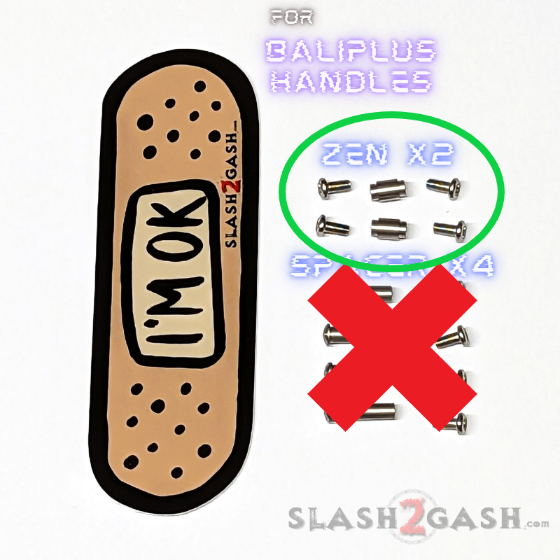 Balisong Spare Hardware Kit for TheONE REPLICANT (clone) - V1 2x Zen pins ONLY (NO Basic hardware) for baliplus handles, used on our FrankenRep Knife-Accessory - Tophatter Daily Deals