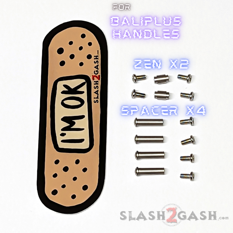 Balisong Spare Hardware Kit for TheONE REPLICANT (clone) - V1 2x Zen pins + 4x Spacer pins (NO Basic hardware) for baliplus handles, used on our FrankenRep Knife-Accessory - Tophatter Daily Deals