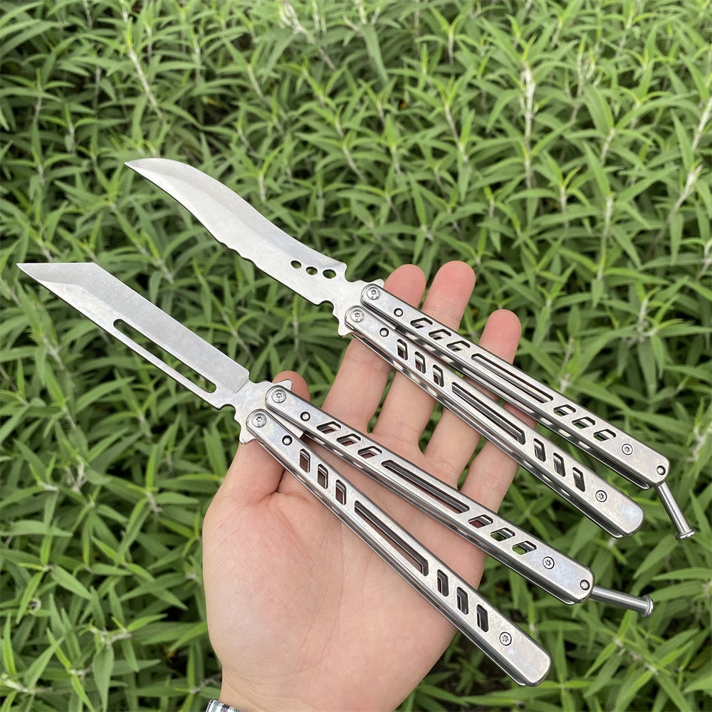 Blunt Blade Stainless Steel Balisong Butterfly Knife Trainer 2 in 1 Pack - Tophatter Daily Deals