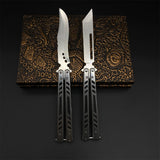 Blunt Blade Stainless Steel Balisong Butterfly Knife Trainer - Tophatter Daily Deals