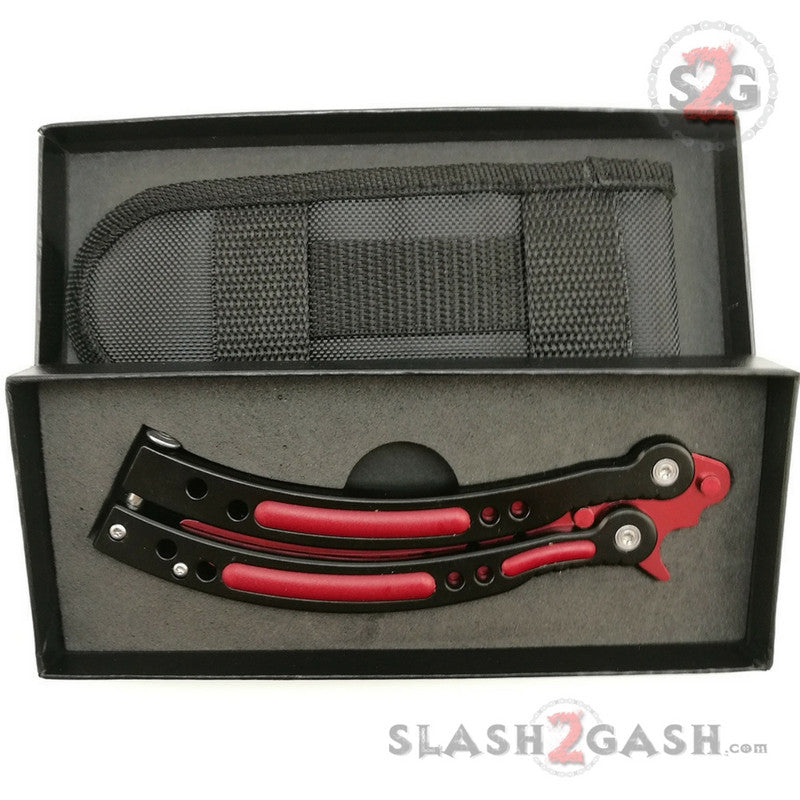 22 colors CSGO Butterfly Knife TRAINER Dull Spring Latch PRACTICE Balisong Knife-Balisong - Tophatter Daily Deals