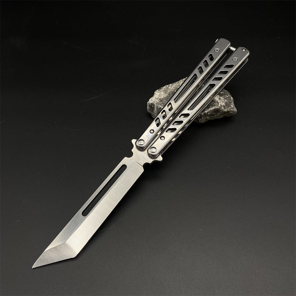 Blunt Blade Stainless Steel Balisong Butterfly Knife Trainer - Tophatter Daily Deals