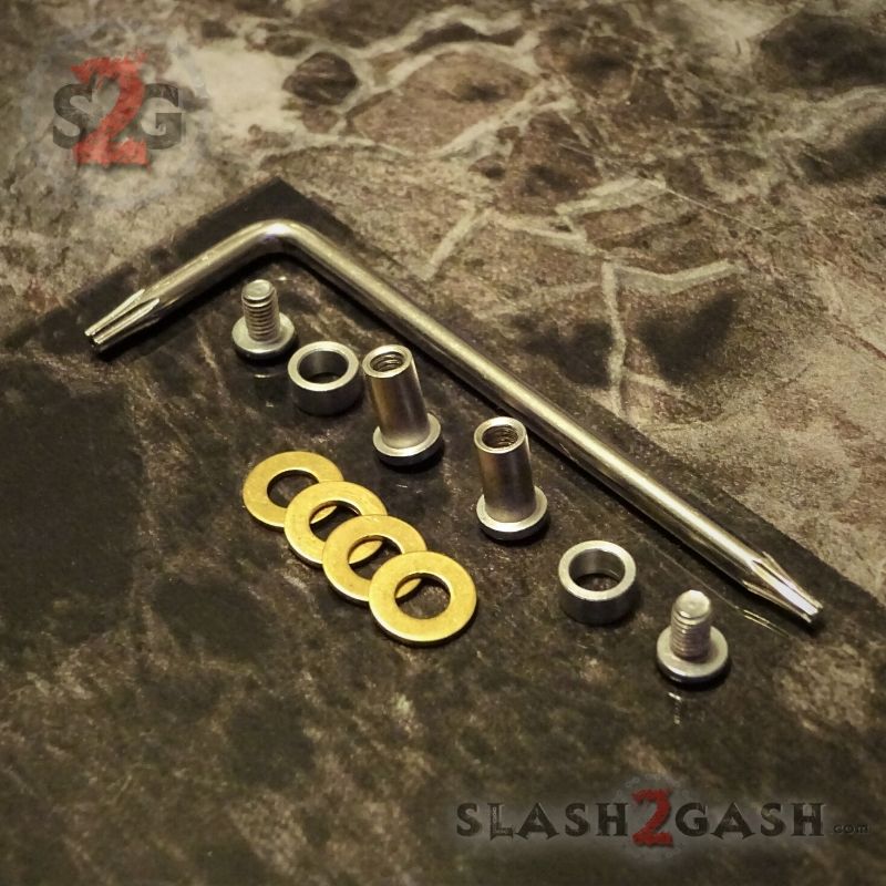 Balisong Spare Hardware Kit for TheONE Butterfly Knife w/ BUSHINGS - 4X Knife-Accessory - Tophatter Daily Deals