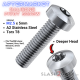 Balisong Spare Hardware Kit for TheONE TSUNAMI (clone) - UPGRADED Aftermarket T8 Screws ONLY (Silver x2) - Deeper Heads Knife-Accessory - Tophatter Daily Deals