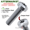 Balisong Pivot Screw (A2) Stainless Steel w/ DEEPER HEAD - M3 x 5mm T10 M3 x 5mm Torx T10 - Silver (x2) Knife-Accessory - Tophatter Daily Deals