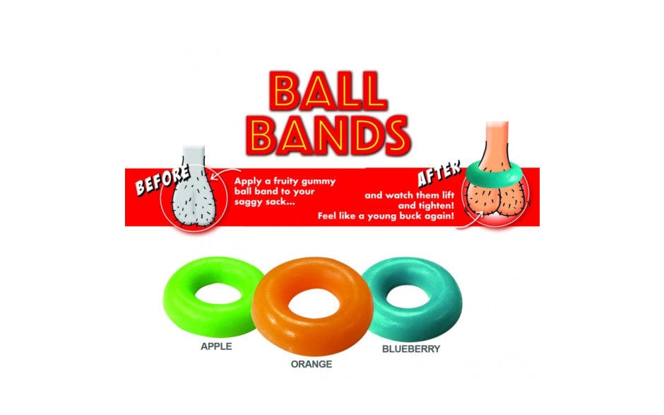 Ball Bands Gummy (Apple Orange Blueberry) – Edible Cock Ring > Novelties > Gag Gifts - Tophatter Daily Deals