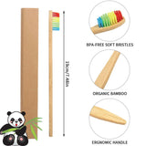 Bamboo Toothbrush Bristles - Goaycer Bamboo Toothbrushes Medium Bristles - Family 10 Pack Eco Friendly Biodegradable Organic Premium Wooden Toothbrush Personal Care - Tophatter Daily Deals