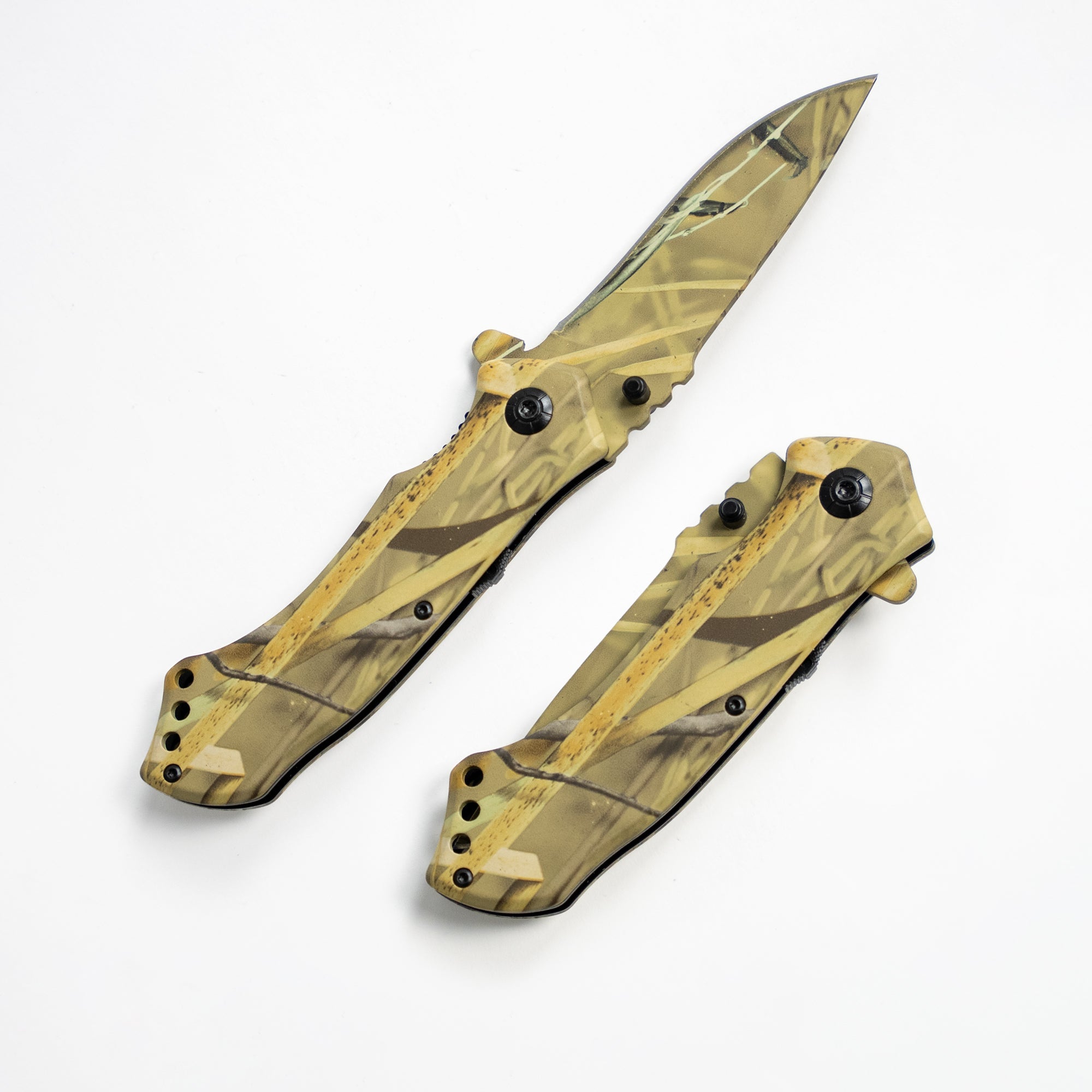 Fire and Steel - Bamboo Forest Folding Knife Pointed Tip Fire and Steel Exclusive - Tophatter Daily Deals