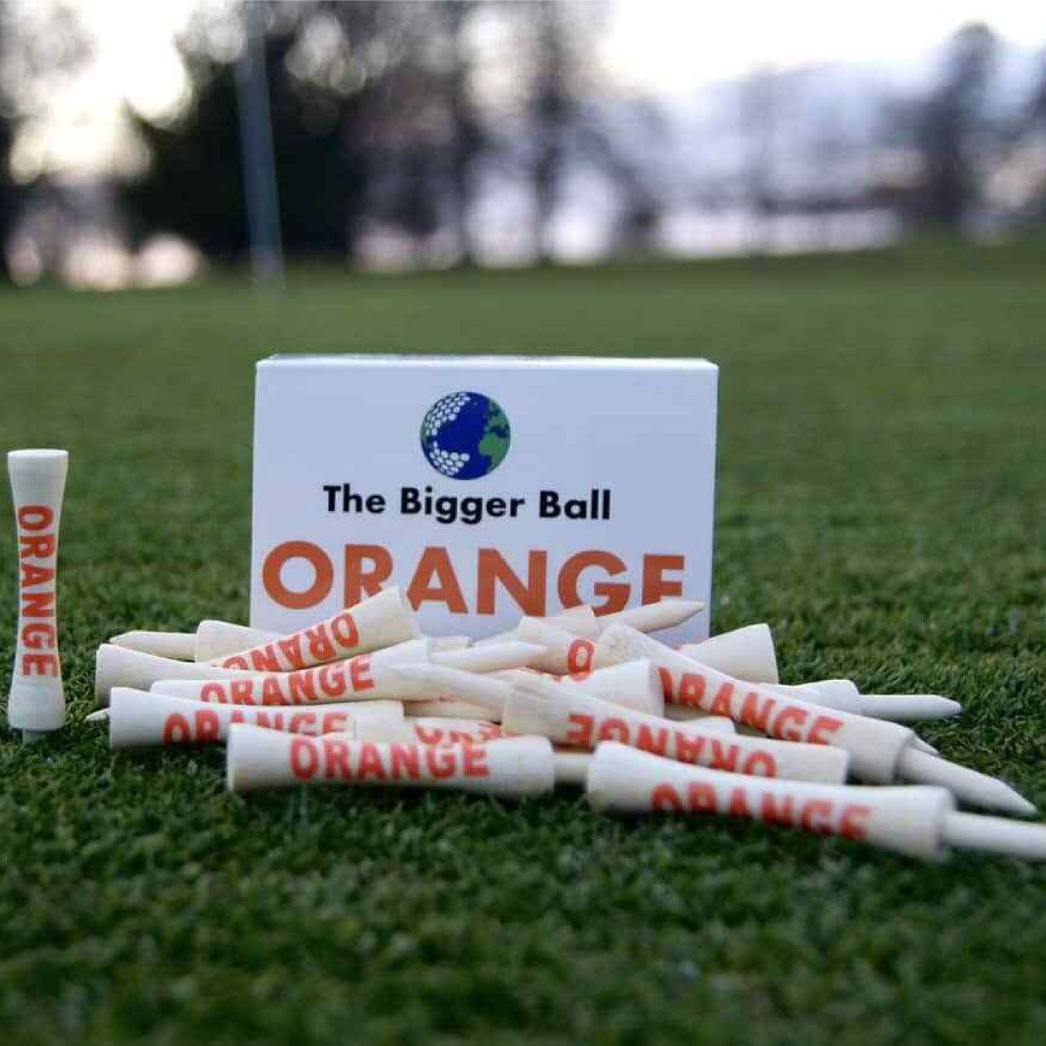 Bamboo Golf Tees - ORANGE (70mm) Bamboo Castle Golf Tees 80 PCS Sports & Outdoor - Tophatter Daily Deals