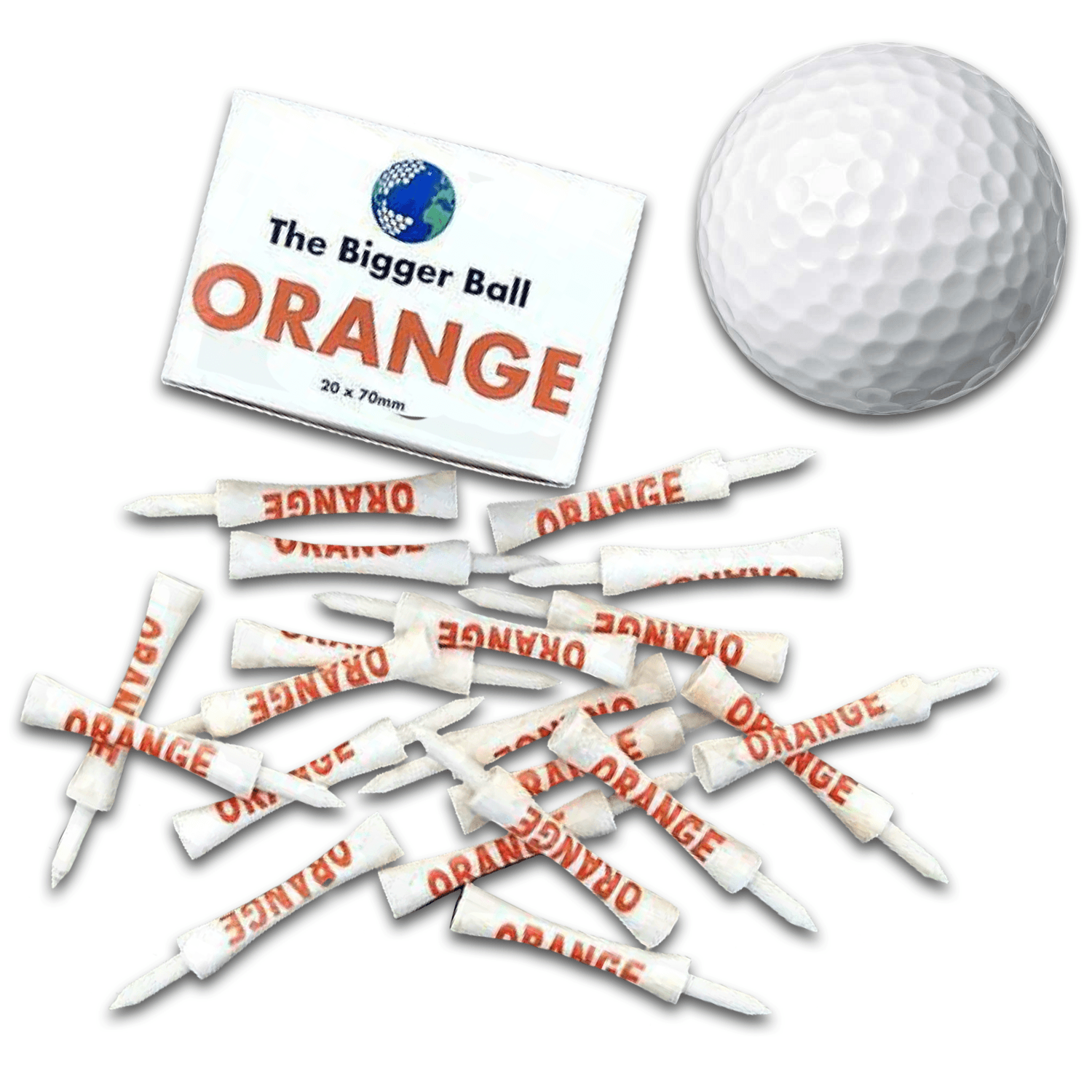 Bamboo Golf Tees - ORANGE (70mm) Bamboo Castle Golf Tees Sports & Outdoor - Tophatter Daily Deals