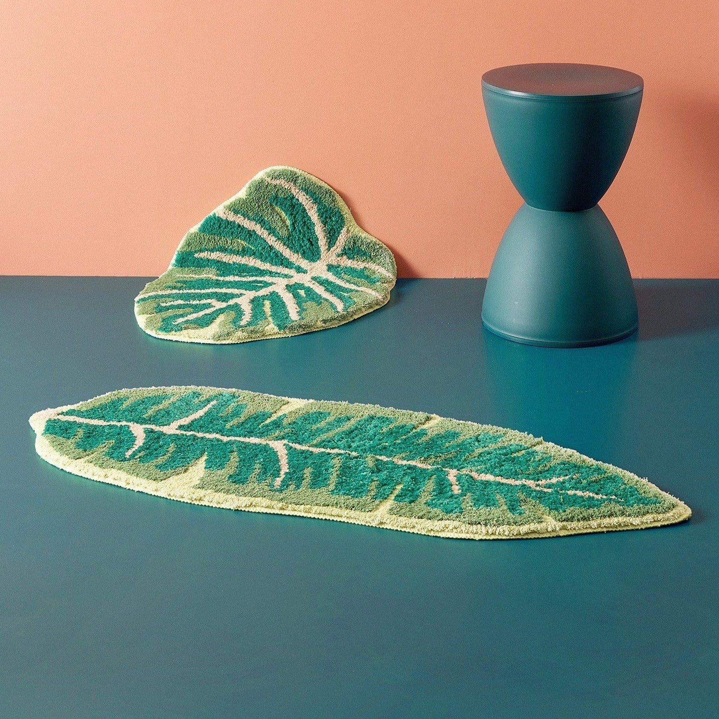 Banana and Monstera Mat Rugs - Tophatter Daily Deals