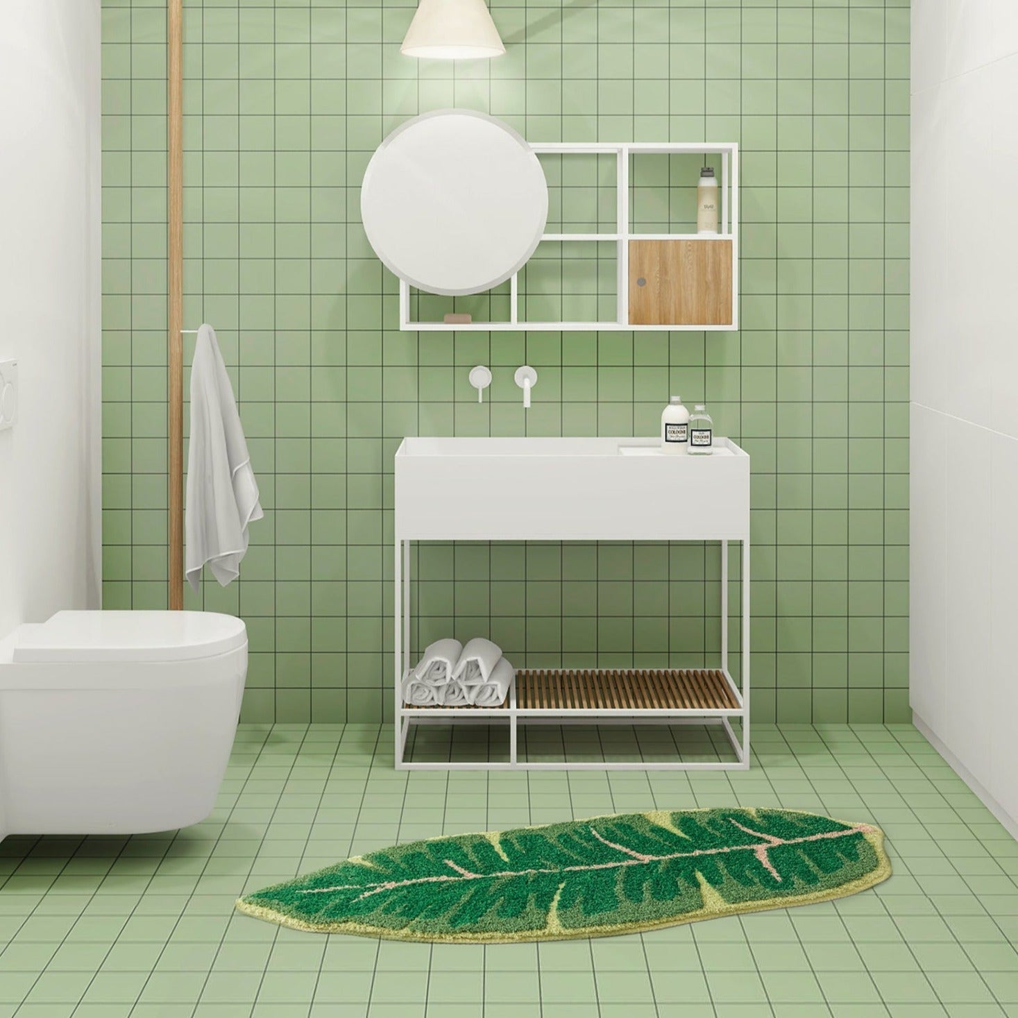 Banana and Monstera Mat Rugs - Tophatter Daily Deals