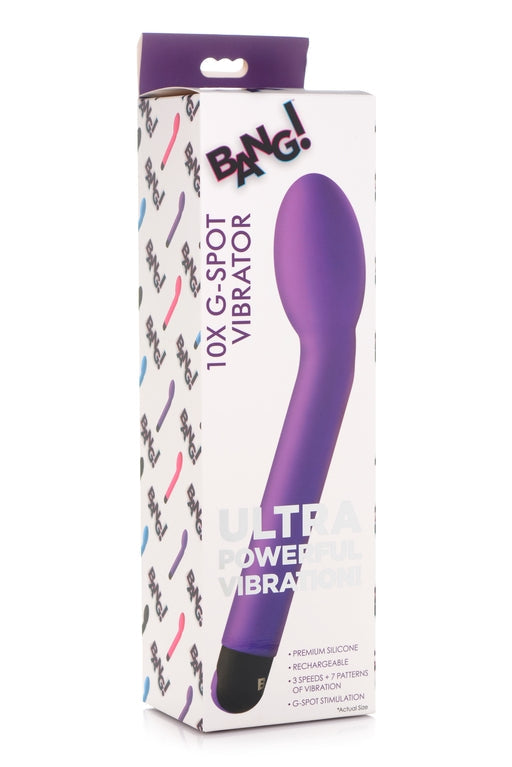 Bang 10X G-Spot Vibrator Purple 8.2 Inches with 3 Speeds and 7 Vibration Patterns > Sex Toys For Ladies > G-Spot Vibrators - Tophatter Daily Deals