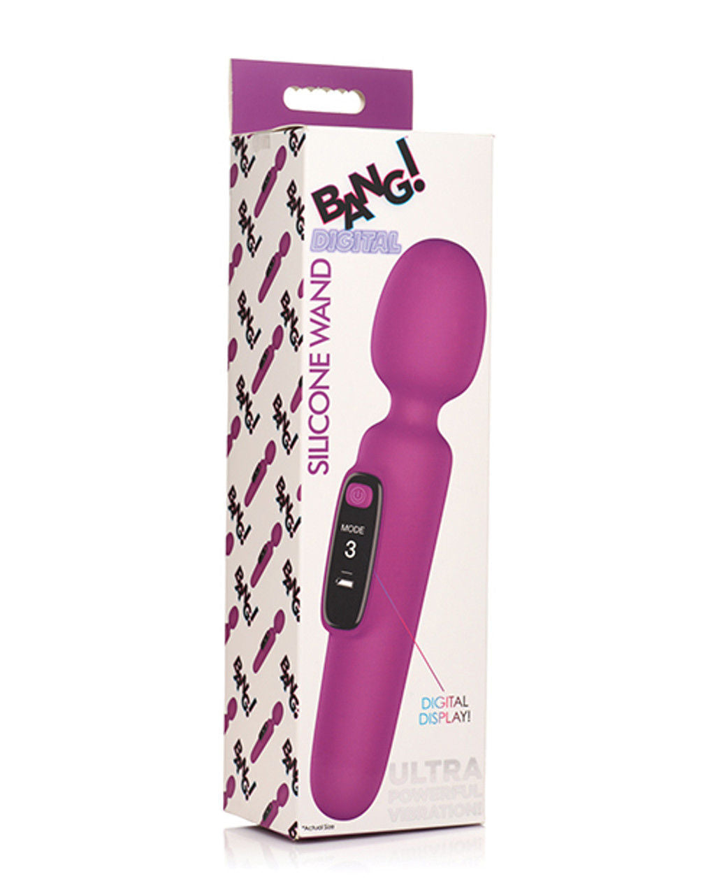 Bang Digital Silicone Wand Vibrator with 3 Speeds and Patterns > Sex Toys > Massage Wands - Tophatter Daily Deals