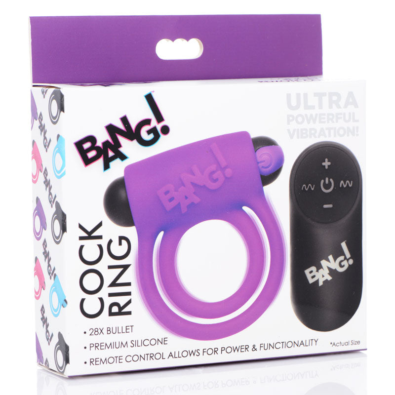 Bang Silicone Cock Ring and Bullet - Vibrating Cock Ring with Wireless Remote in Black > Cock Ring > Vibrating - Tophatter Daily Deals