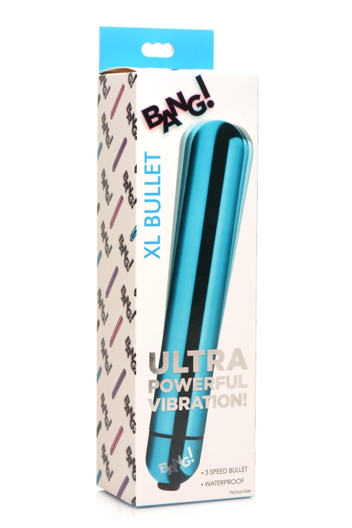 Bang Vibrating Metallic Extra Large XL Bullet Vibrator Blue 8.5 Inch > Vibrators > Mini Vibrators - Tophatter Daily Deals