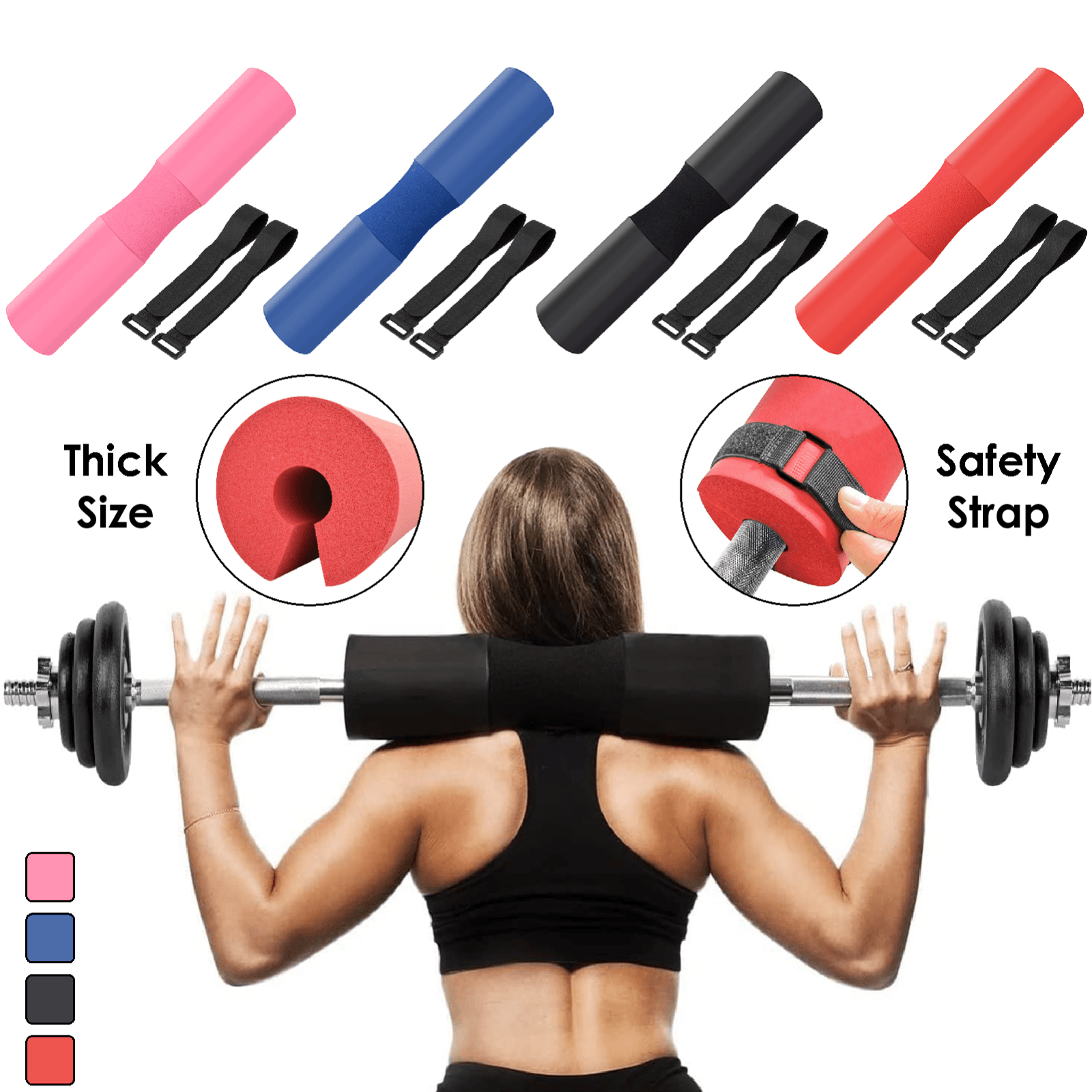 Hip Thrust Cushion - Bar Cushion for Hip Thrusts Barbell Pad Weight Lifting Squat Bar Padding Foam Gym Neck Shoulder Protection Exercise & Fitness - Tophatter Daily Deals