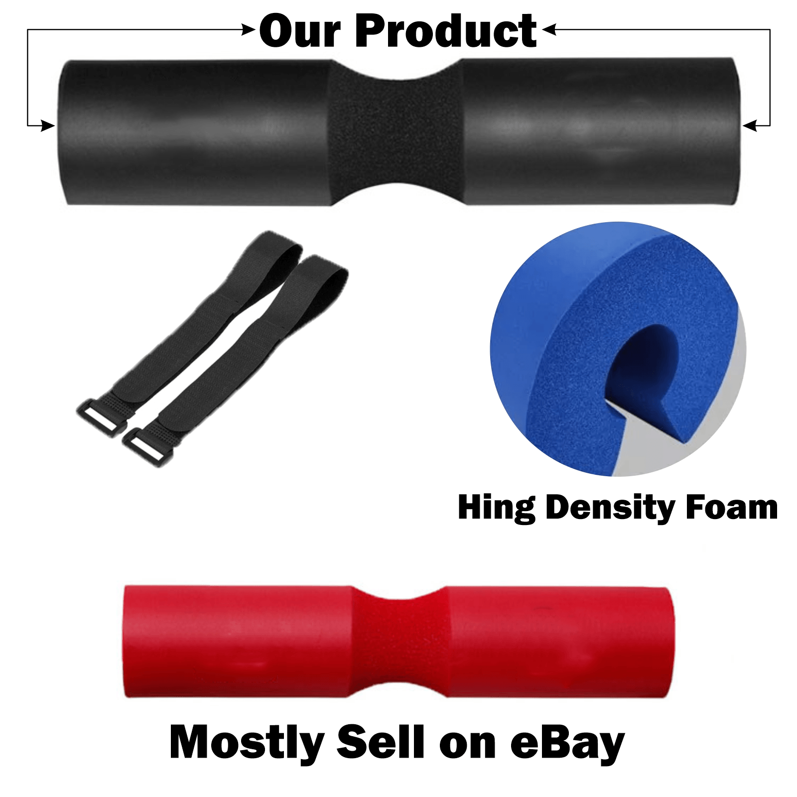 Hip Thrust Cushion - Bar Cushion for Hip Thrusts Barbell Pad Weight Lifting Squat Bar Padding Foam Gym Neck Shoulder Protection Exercise & Fitness - Tophatter Daily Deals