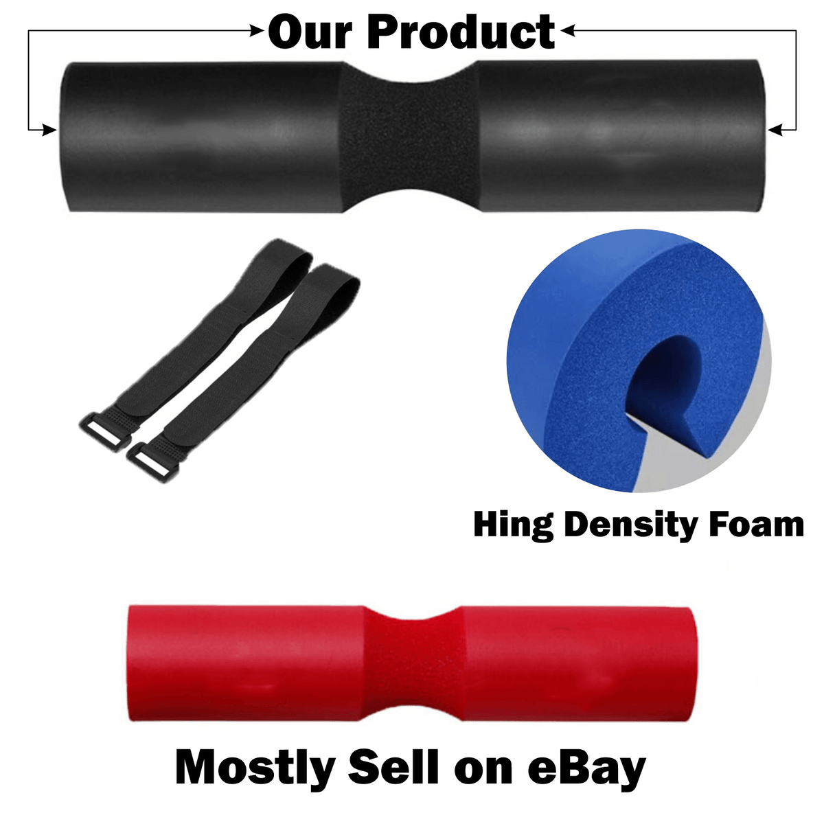 Hip Thrust Cushion - Bar Cushion for Hip Thrusts Barbell Pad Weight Lifting Squat Bar Padding Foam Gym Neck Shoulder Protection Exercise & Fitness - Tophatter Daily Deals