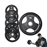 Olympic Barbell Weights Set - Olympic Weight Plates UK 1.25kg to 25kg Set Home Gym Fitness Strength Exercise & Fitness - Tophatter Daily Deals