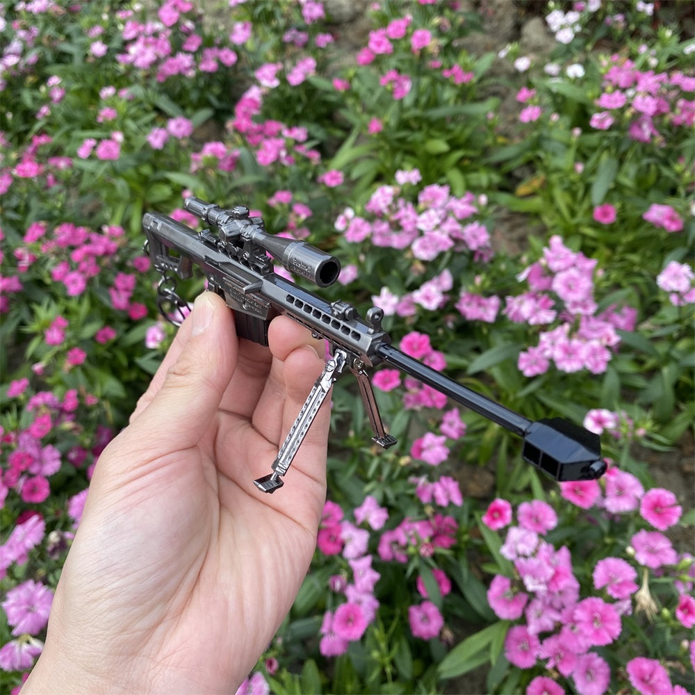 Metal Barrett M82A1 Sniper Rifle Gun Keychain 17CM/6.7