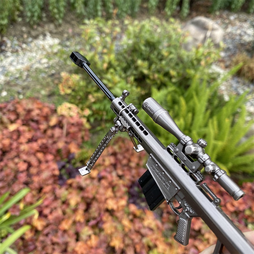 Metal Barrett M82A1 Sniper Rifle Gun Keychain 17CM/6.7