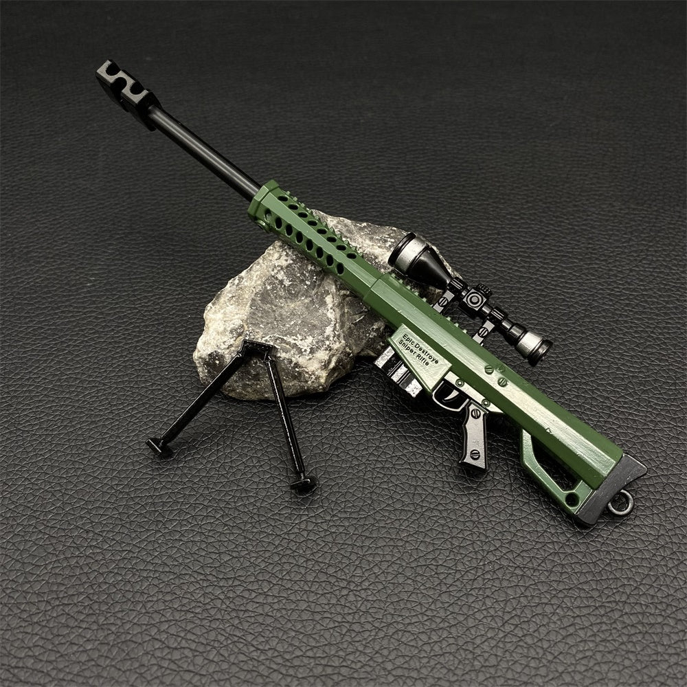 Miniature Metal Barrett Heavy Sniper Rifle 17.5CM/6.8" - Tophatter Daily Deals