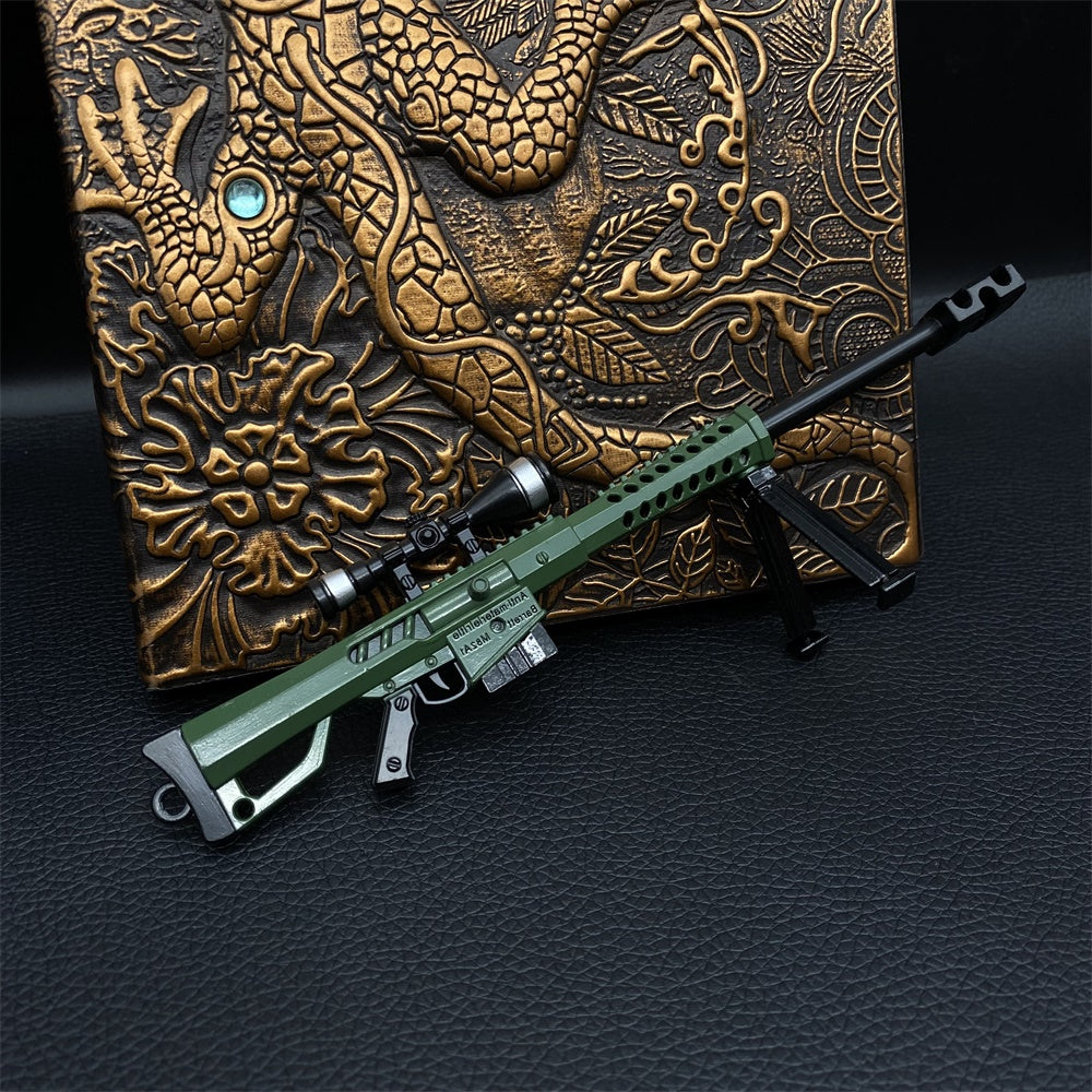 Miniature Metal Barrett Heavy Sniper Rifle 17.5CM/6.8" - Tophatter Daily Deals