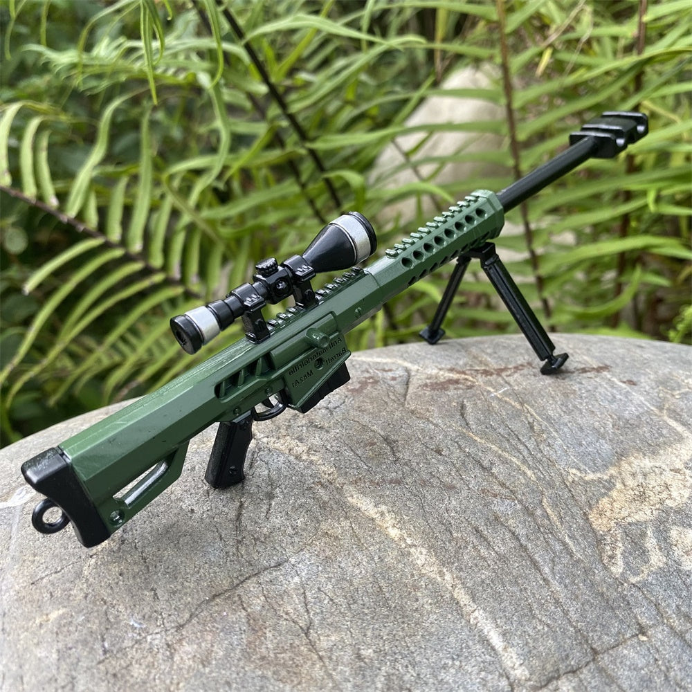 Miniature Metal Barrett Heavy Sniper Rifle 17.5CM/6.8" - Tophatter Daily Deals