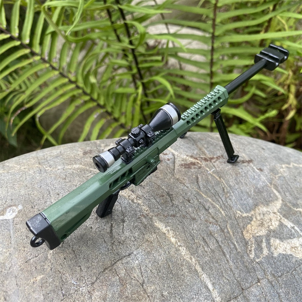 Miniature Metal Barrett Heavy Sniper Rifle 17.5CM/6.8" - Tophatter Daily Deals