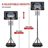 Portable Basketball Hoop UK - 7-8ft Height Adjustable Basketball Net Stand Sports & Outdoor - Tophatter Daily Deals