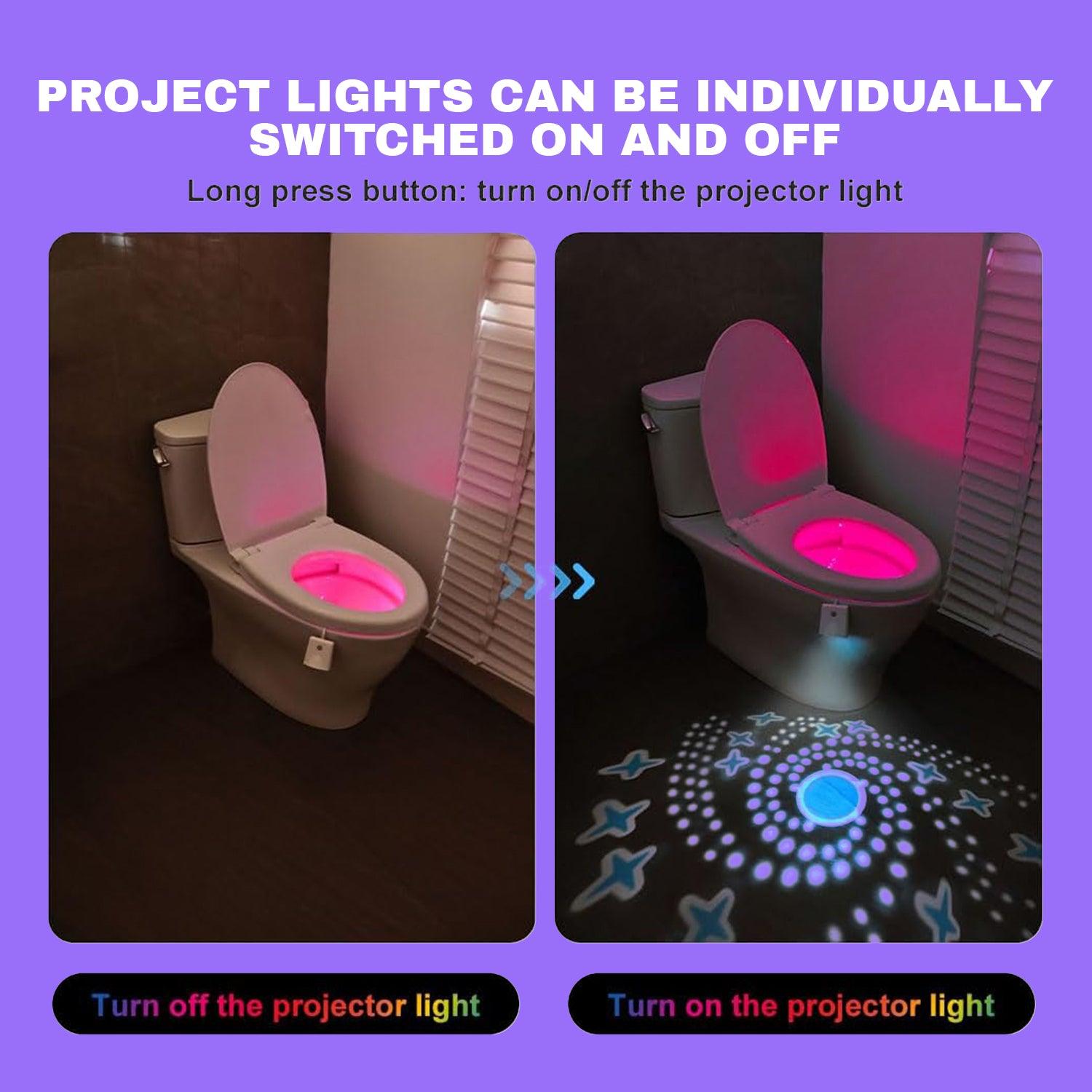 Toilet Sensor Light - RGB Multicolor Toilet Motion Activated Sensor LED Bathroom Seat Night Lamp Home - Tophatter Daily Deals