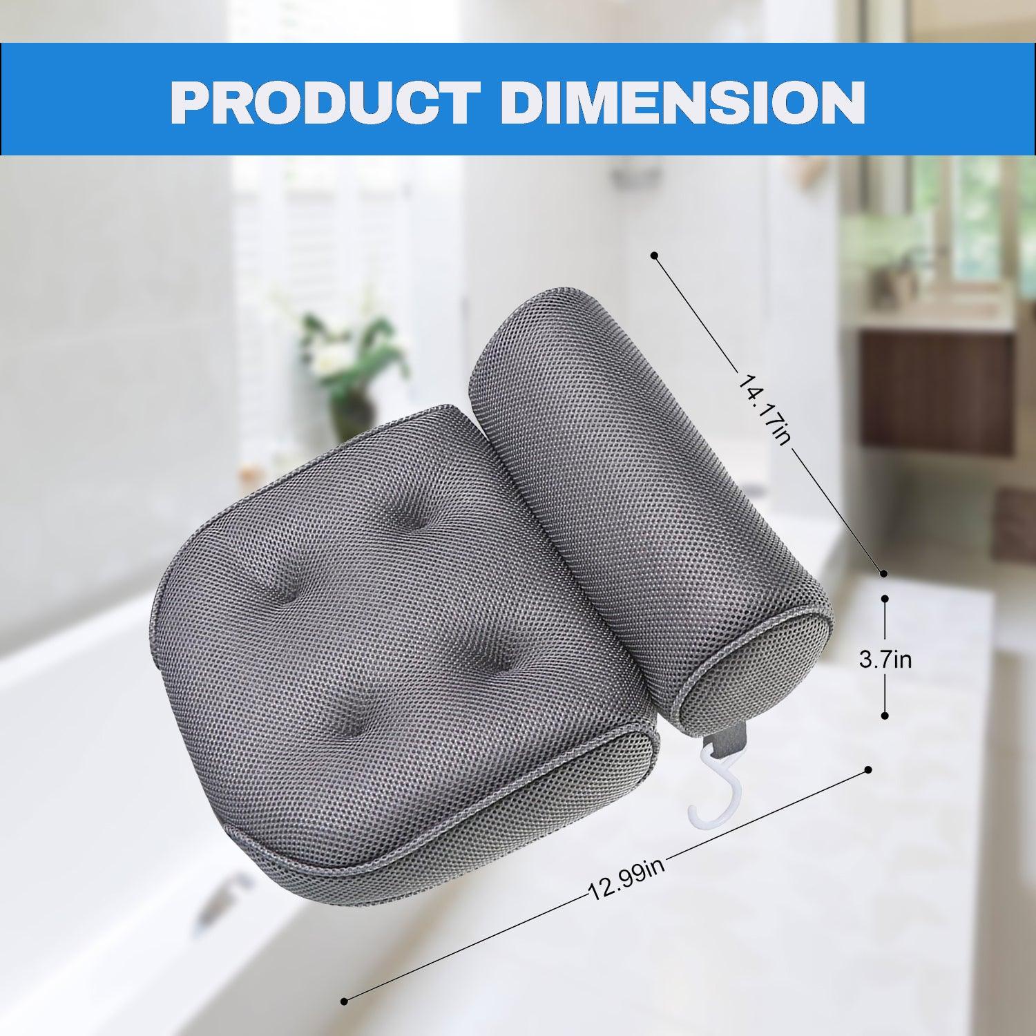 Luxury Bathtub Pillow - Spa Bath Pillow Non-Slip Comfortable Bathtub Headrest Cushion Premium Waterproof Neck Back 4D Mesh Bath Pillows - Tophatter Daily Deals