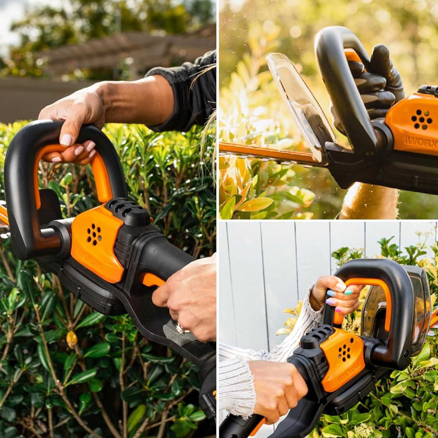 Cordless Hedge Trimmer – 2-in-1 Electric Shrub and Grass Cutter with Rechargeable Battery Accessories - Tophatter Daily Deals