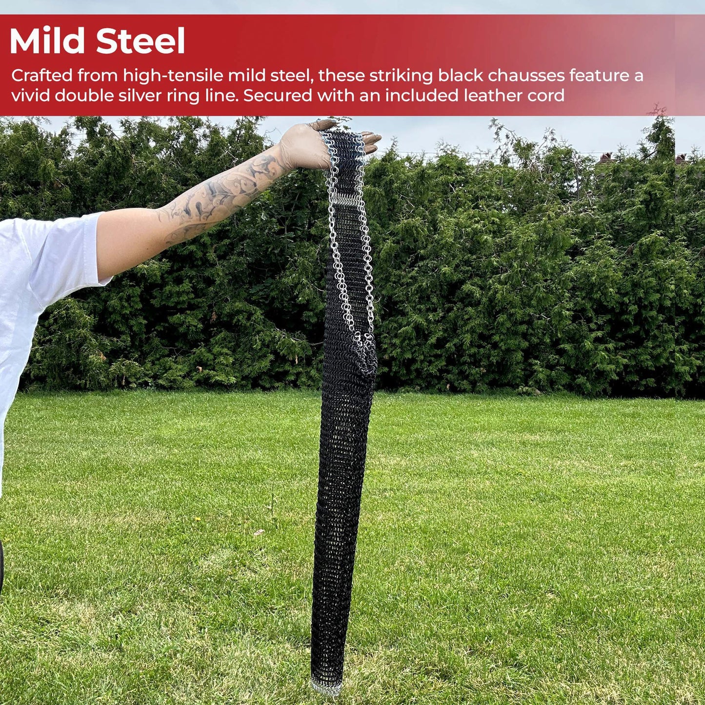Battle-Ready Chainmail Chausses Leg Armor Medieval armor - Tophatter Daily Deals