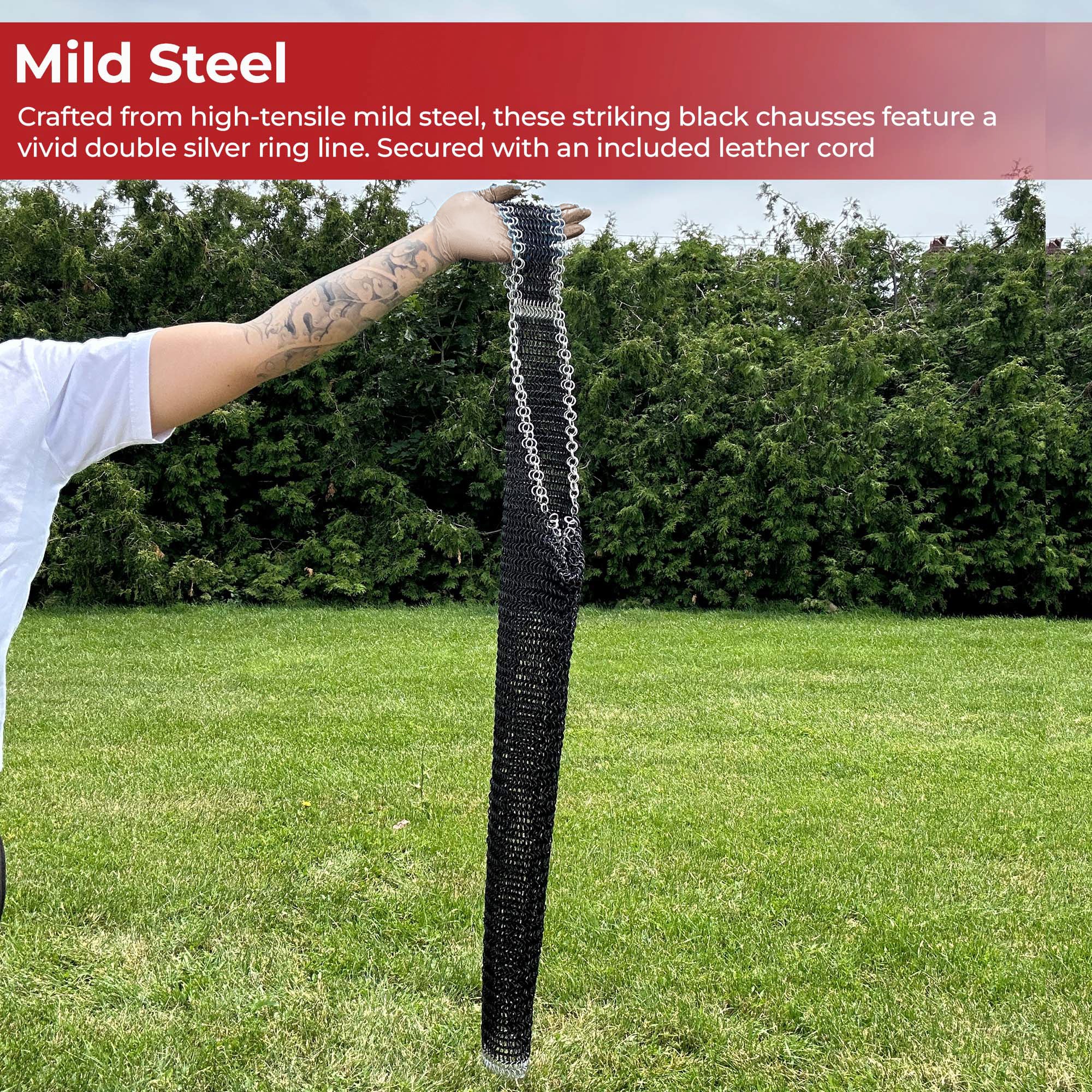 Battle-Ready Chainmail Chausses Leg Armor Medieval armor - Tophatter Daily Deals