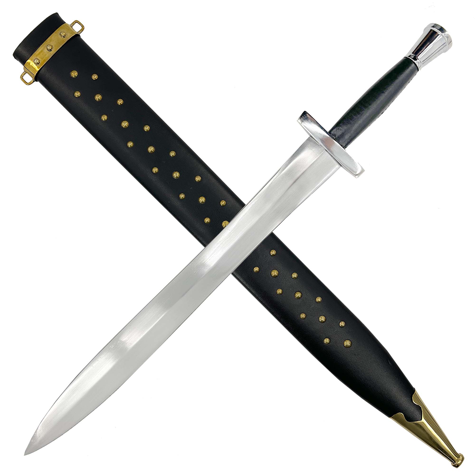 Battle Ready Greek Hoplite Sword with Leather Wrapped Handle Swords - Tophatter Daily Deals